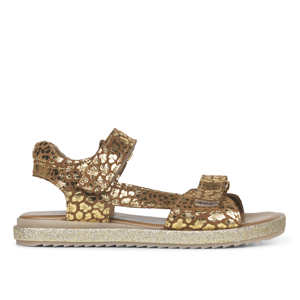 Angulus sandal guld leopard