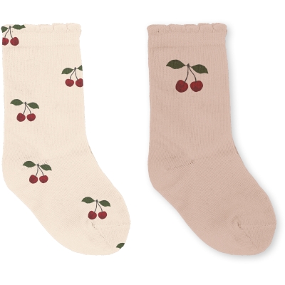 Konges Sløjd 2-pak sokker kirsebær