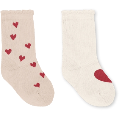 Konges Sløjd 2-pak sokker med hjerter