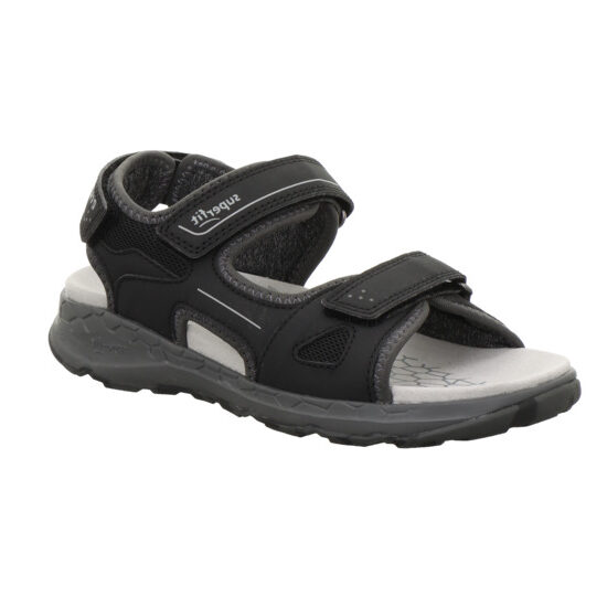 Superfit sandal Criss Cross sort grå