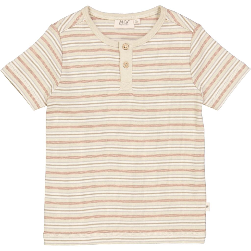 Wheat t-shirt Bertram dusty stripe