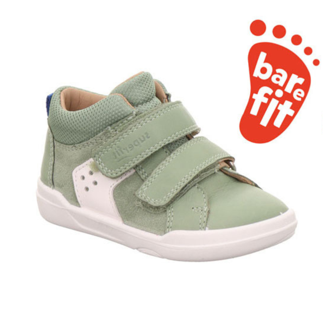 Superfit-sneakers-Superfree-lys-groen-barfod