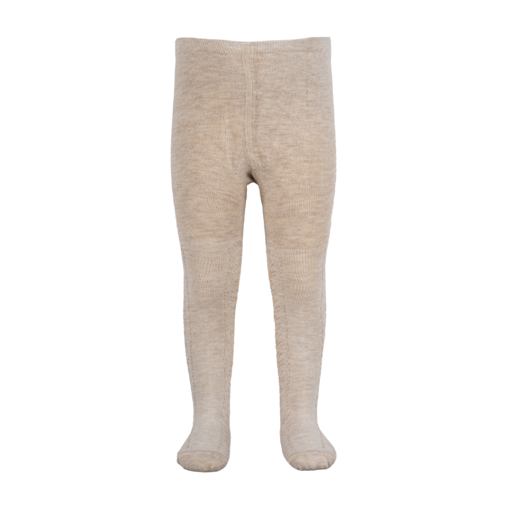 Minipop bambus tights off white melange